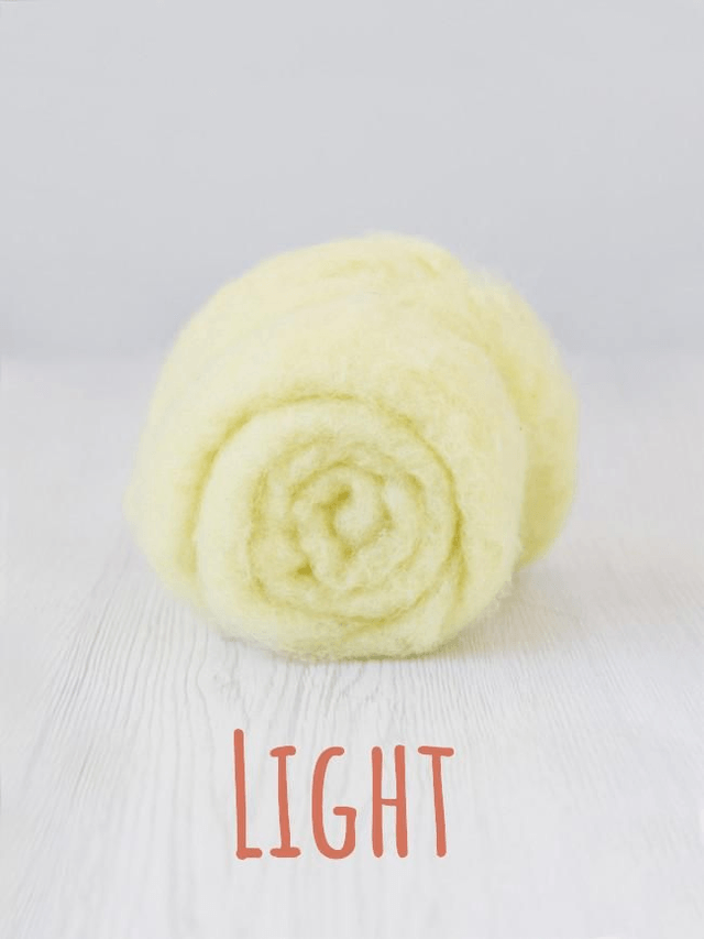 Carded wool for Needle Felting Maori DHG Carded Batt - Light