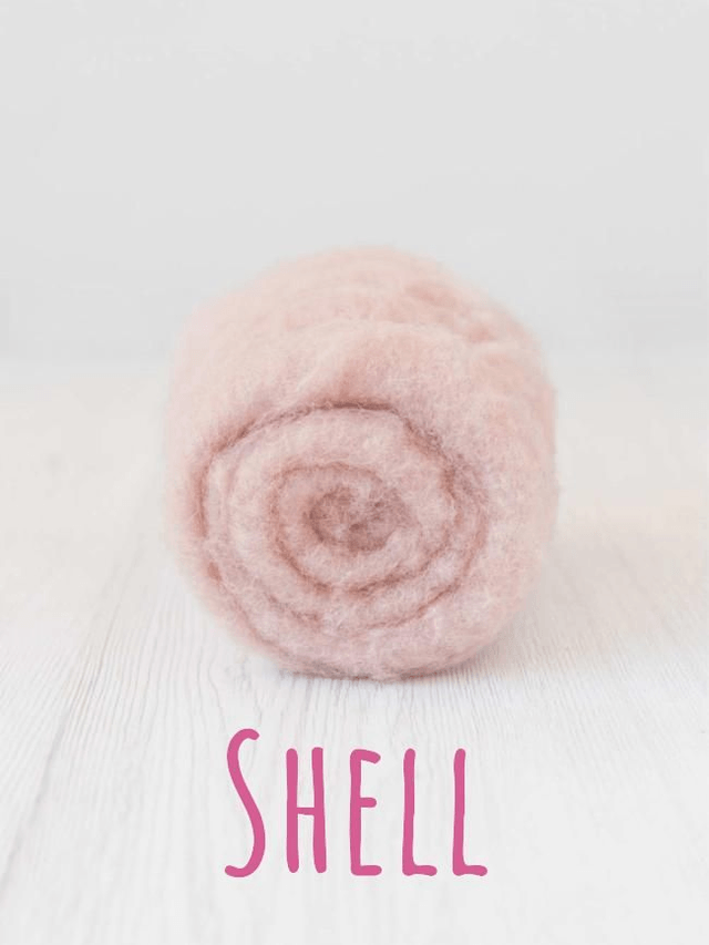 Carded wool for Needle Felting Maori DHG Carded Batt - Shell