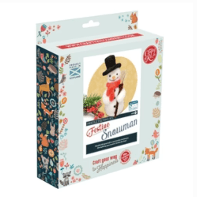 Festive Snowman Needle Felting Craft Kit