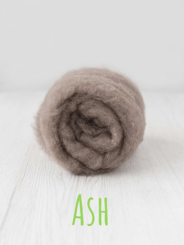 Carded wool for Needle Felting Maori DHG Carded Batt - Ash