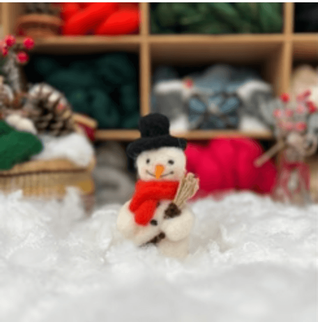 Festive Snowman Needle Felting Craft Kit