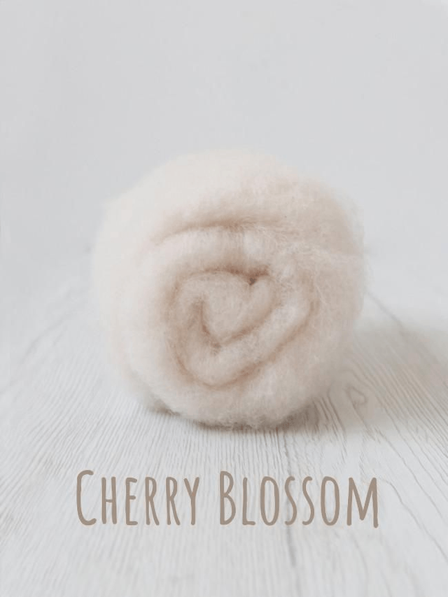 Carded wool for Needle Felting Maori DHG Carded Batt - Cherry Blossom