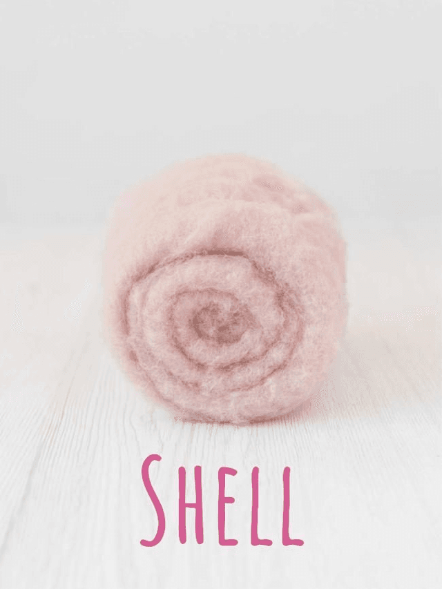 Carded wool for Needle Felting Maori DHG Carded Batt - Shell