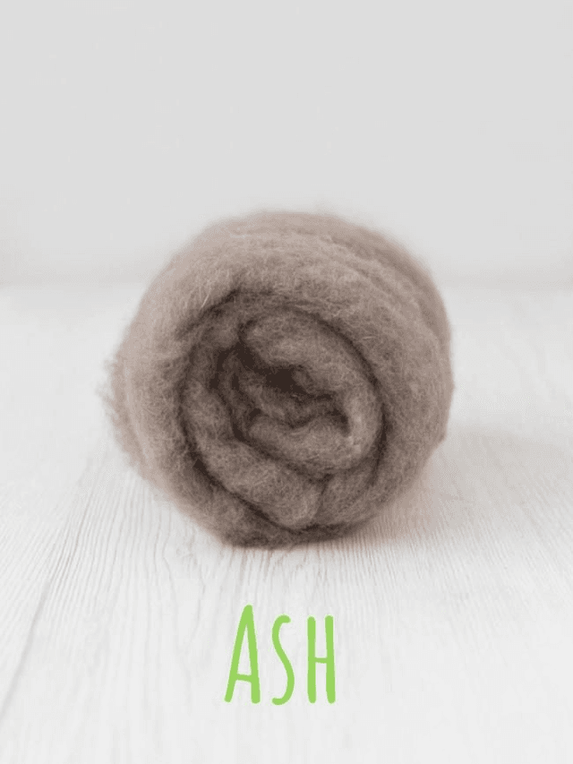 Carded wool for Needle Felting Maori DHG Carded Batt - Ash