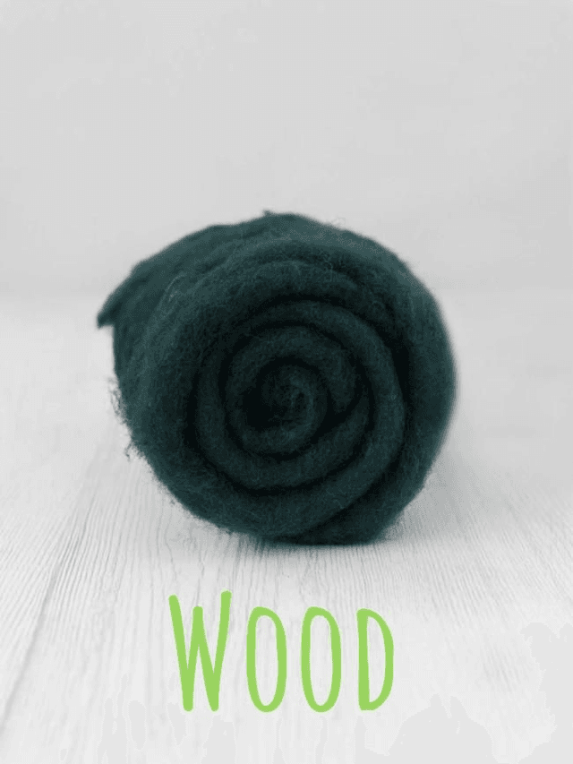 Carded wool for Needle Felting Maori DHG Carded Batt - Wood