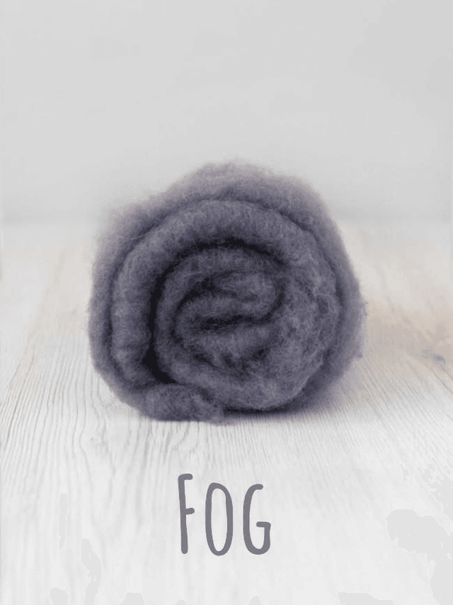 Carded Wool for Needle Felting Maori DHG - Fog
