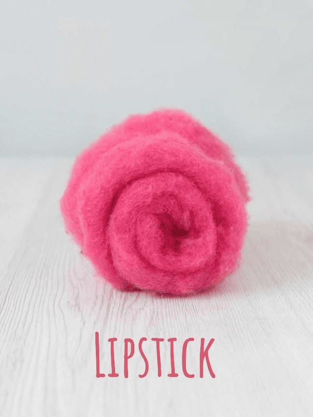 Carded wool for Needle Felting Maori DHG Carded Batt - Lipstick
