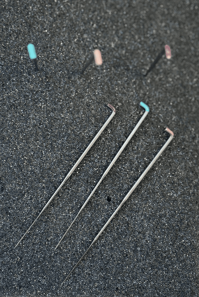 Set of 3; 38 gauge triangular, 40 gauge triangular, 42 gauge triangular felting needle