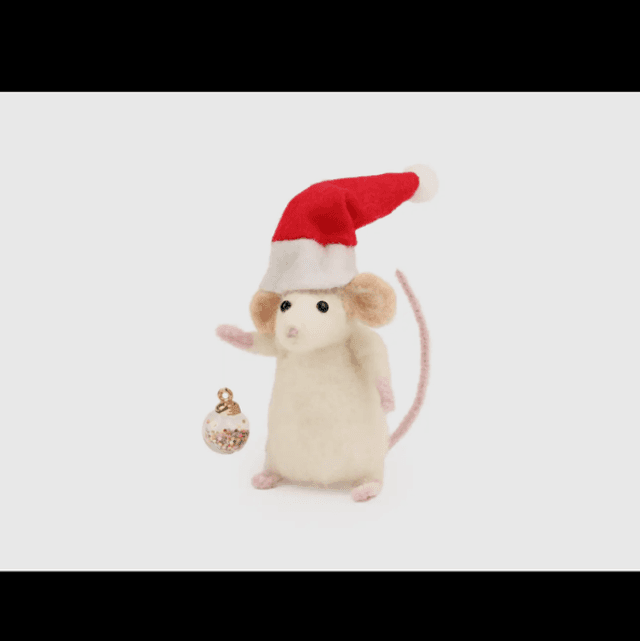 Christmas Mouse Small Needle Felt Kit